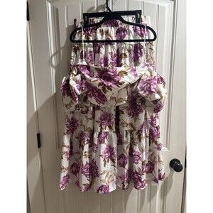 Abercrombie & Fitch Emerson Floral Poplin Crop Top / Maxi Skirt Set Women’s Lg